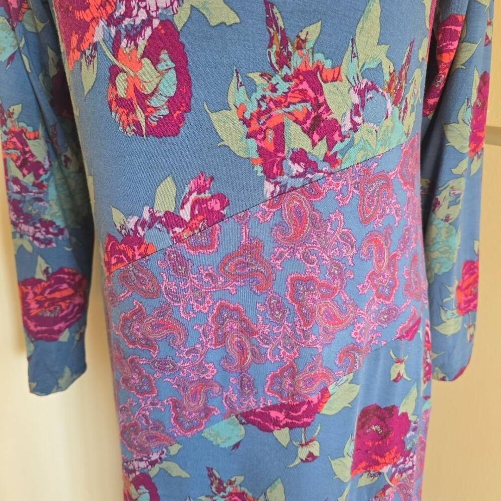 Soft Surroundings A-Line Purple/Blue Maxi Dress, Long Sleeve, EUC, M - Picture 6 of 12
